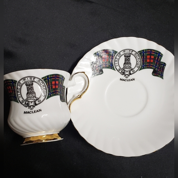 Elizabethan Fine Bone China Clan Maclean Tartan Luncheon Set - Picture 2 of 7